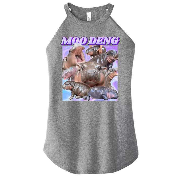 Moo Deng Meme Hippo Women’s Perfect Tri Rocker Tank