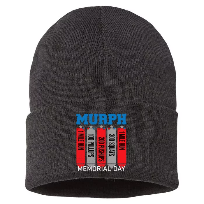 Memorial Day Murph Wod Workout Cross Fitness Fun Gift Sustainable Knit Beanie