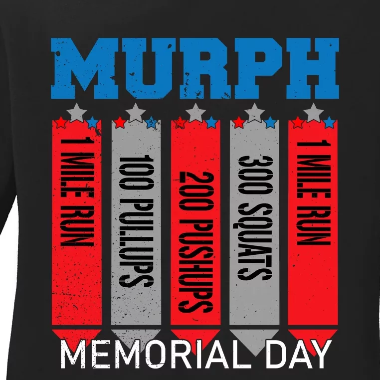 Memorial Day Murph Wod Workout Cross Fitness Fun Gift Ladies Long Sleeve Shirt