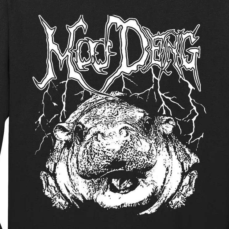 Moo Deng Metal Tall Long Sleeve T-Shirt