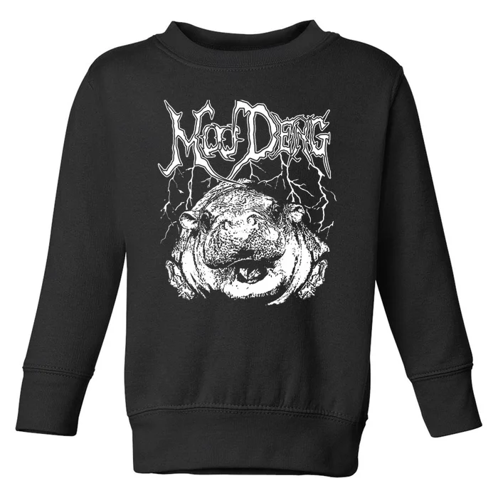 Moo Deng Metal Toddler Sweatshirt