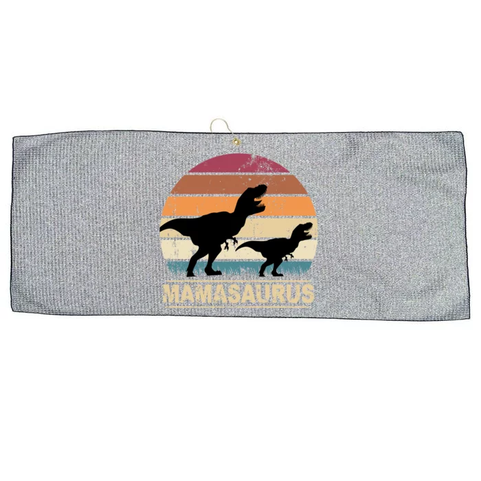 Mamasaurus Dinosaurus Mama Dino Sunset Trex Dinosaur Gift Large Microfiber Waffle Golf Towel