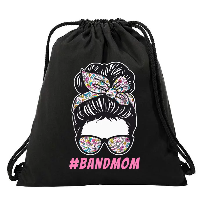 Mother's day Messy Hair Woman Bun Band Mom Funny Drawstring Bag