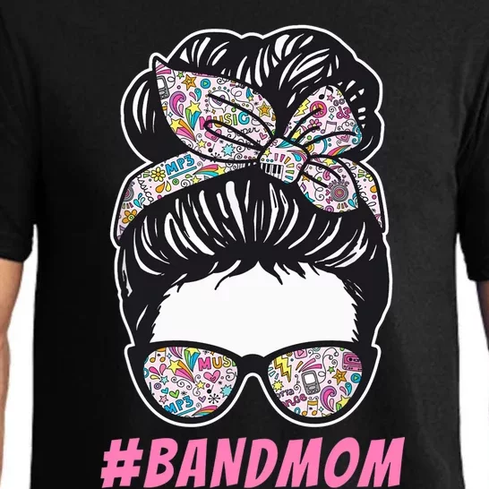 Mother's day Messy Hair Woman Bun Band Mom Funny Pajama Set