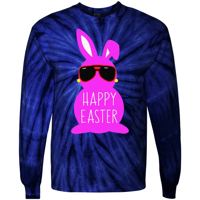 Mom Daughter Matching Happy Easter Bunny Mommy And Me Outfit Tie-Dye Long Sleeve Shirt