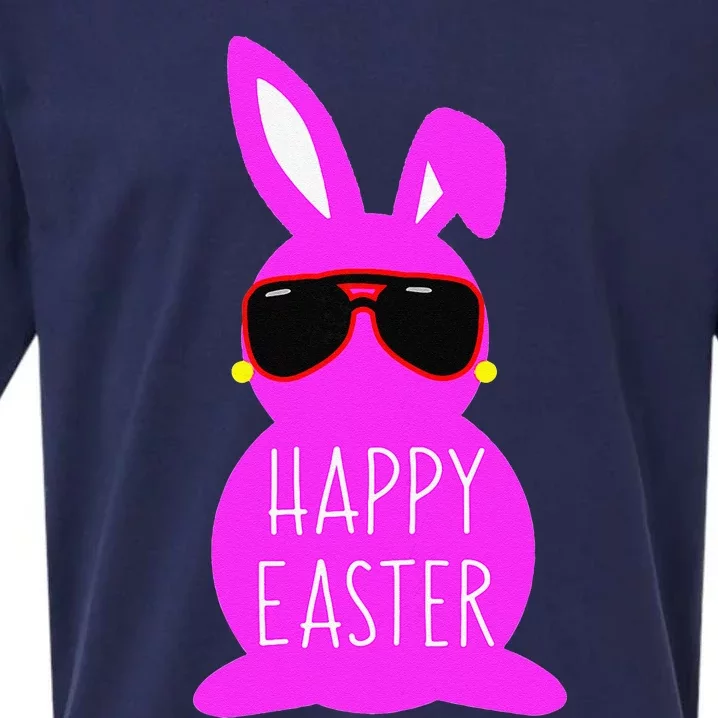 Mom Daughter Matching Happy Easter Bunny Mommy And Me Outfit Sueded Cloud Jersey T-Shirt