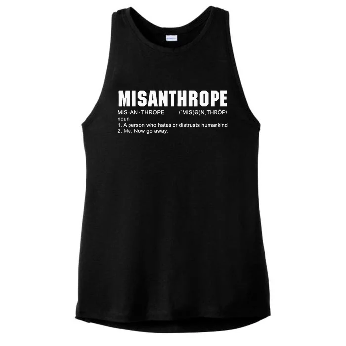 Misanthrope Definition Ladies Tri-Blend Wicking Tank