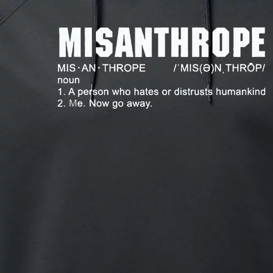 Misanthrope Definition Performance Fleece Hoodie