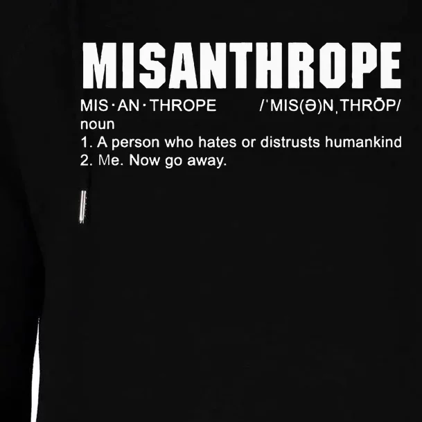 Misanthrope Definition Womens Funnel Neck Pullover Hood