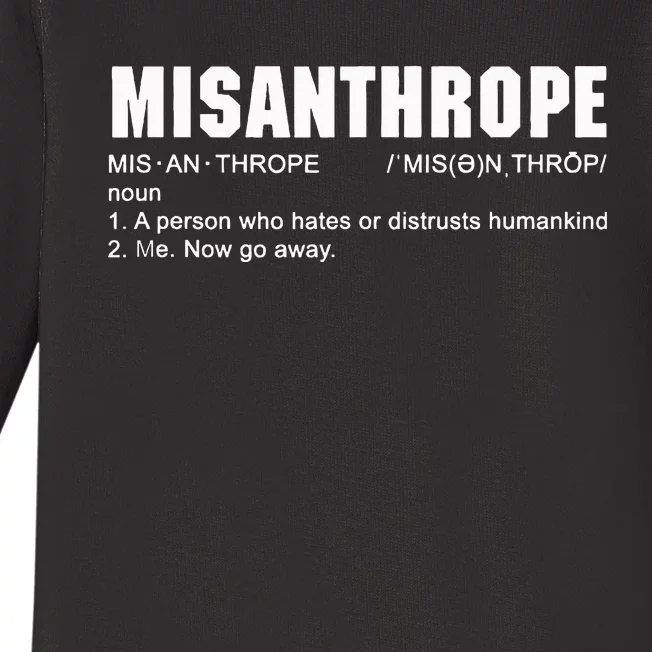 Misanthrope Definition Baby Long Sleeve Bodysuit