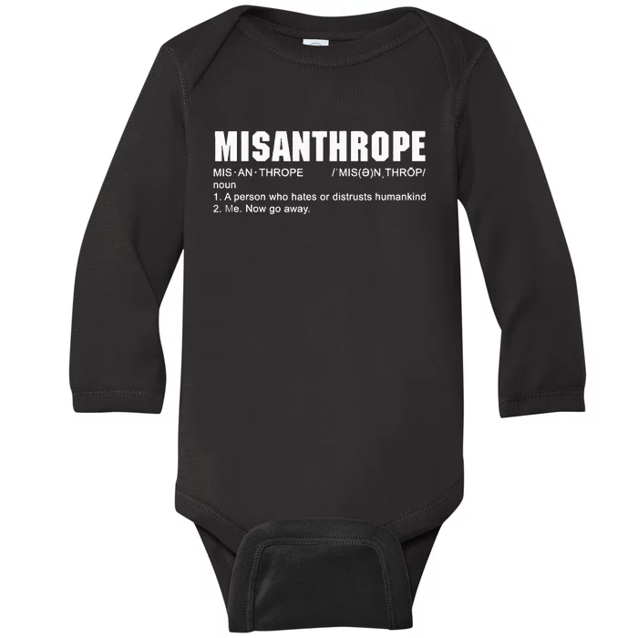 Misanthrope Definition Baby Long Sleeve Bodysuit