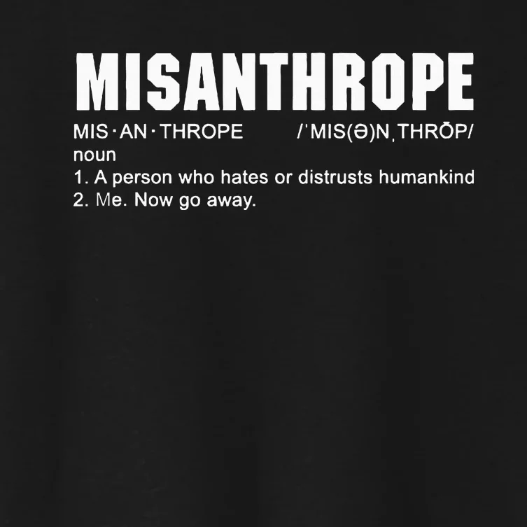 Misanthrope Definition Women's Crop Top Tee