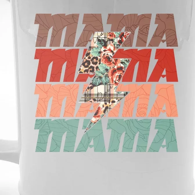 Mothers Day Mama Lightning Rose Pattern Front & Back Beer Stein