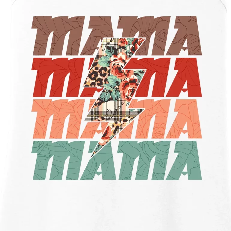 Mothers Day Mama Lightning Rose Pattern Ladies Essential Tank