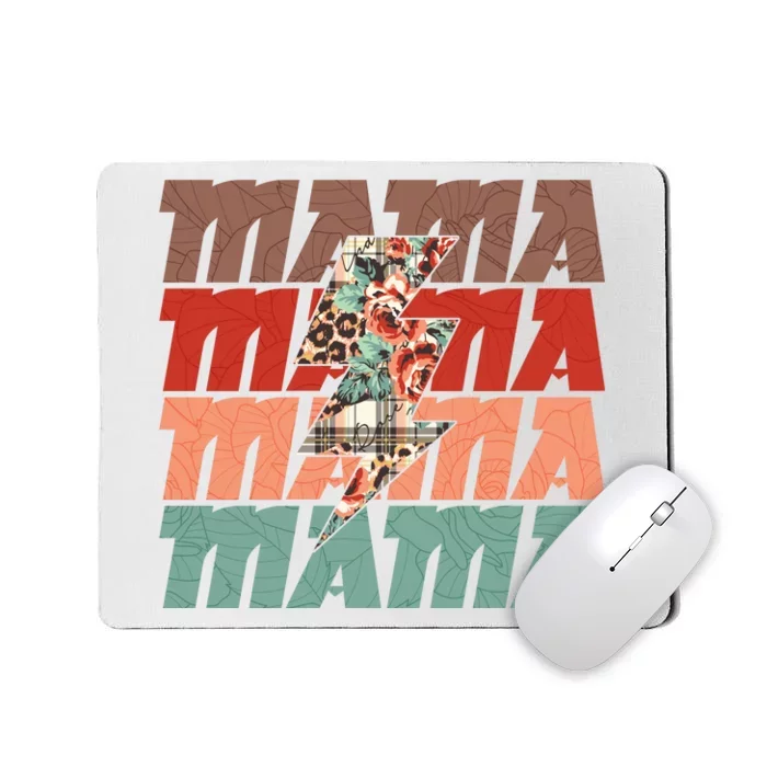 Mothers Day Mama Lightning Rose Pattern Mousepad