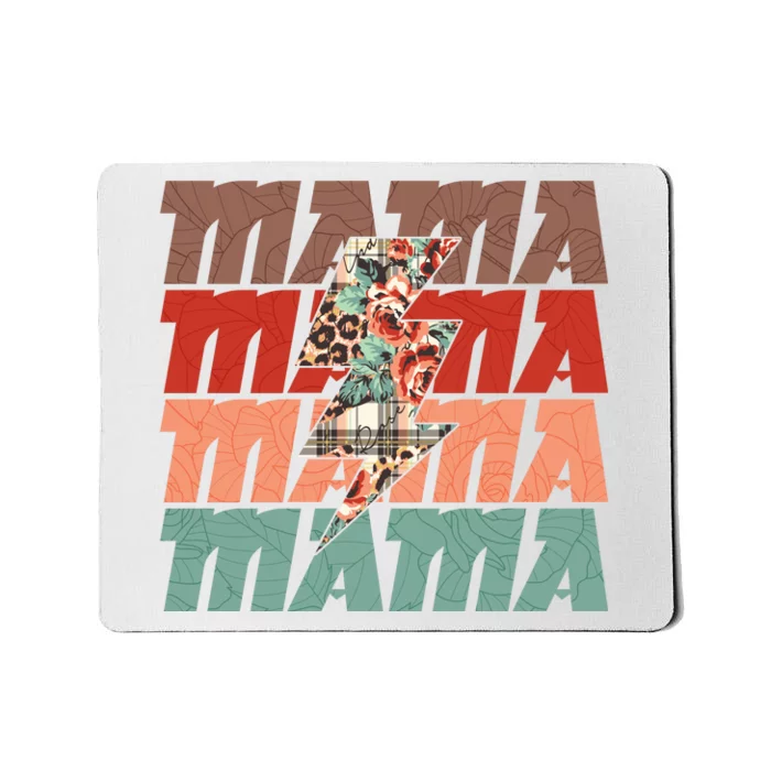 Mothers Day Mama Lightning Rose Pattern Mousepad