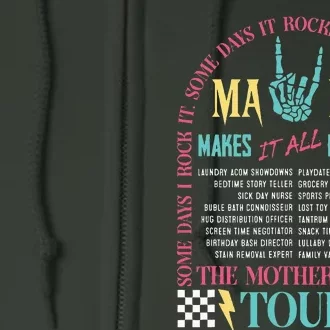 Mothers Day Motherhood Mama Rock MomS Life Full Zip Hoodie