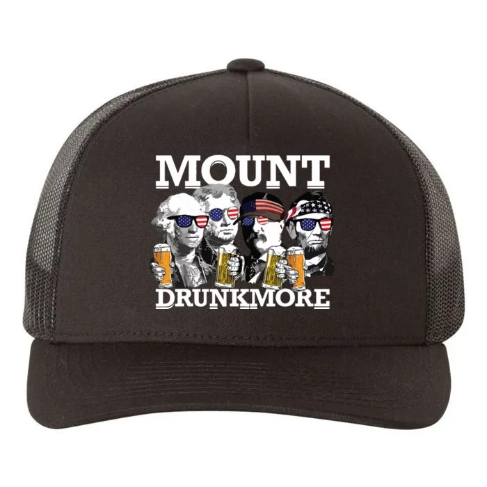 Mount Drunkmore Mount Rushmore Us Presidents Drinking Yupoong Adult 5-Panel Trucker Hat