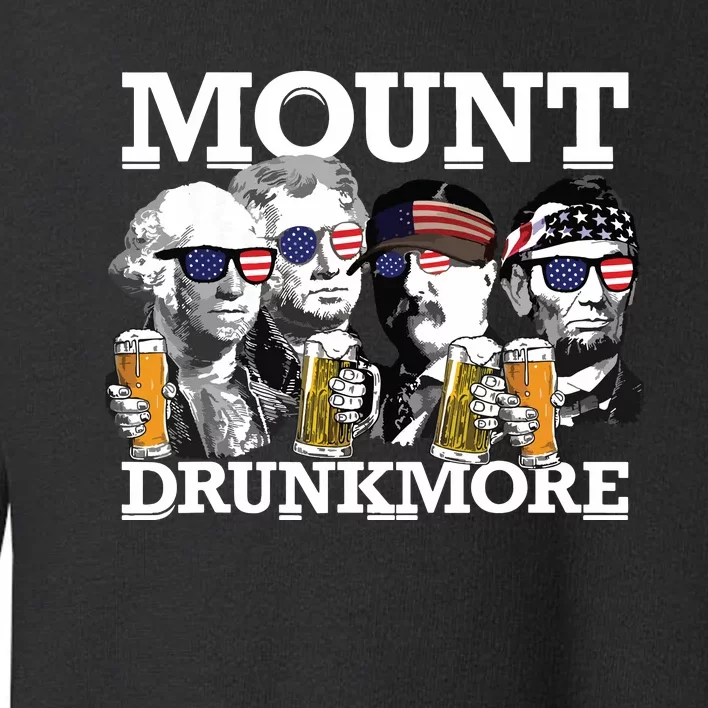 Mount Drunkmore Mount Rushmore Us Presidents Drinking Toddler Sweatshirt