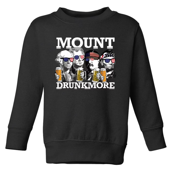 Mount Drunkmore Mount Rushmore Us Presidents Drinking Toddler Sweatshirt