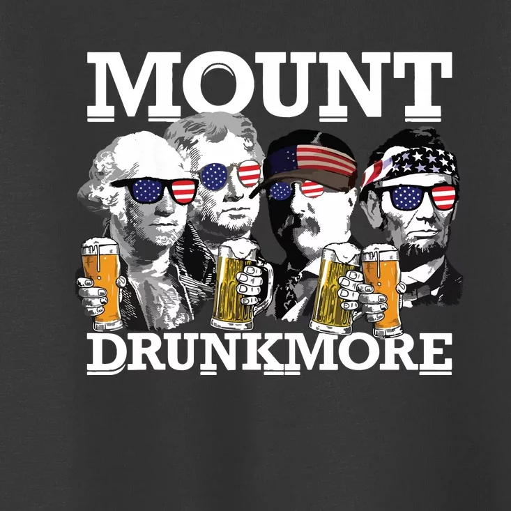 Mount Drunkmore Mount Rushmore Us Presidents Drinking Toddler T-Shirt