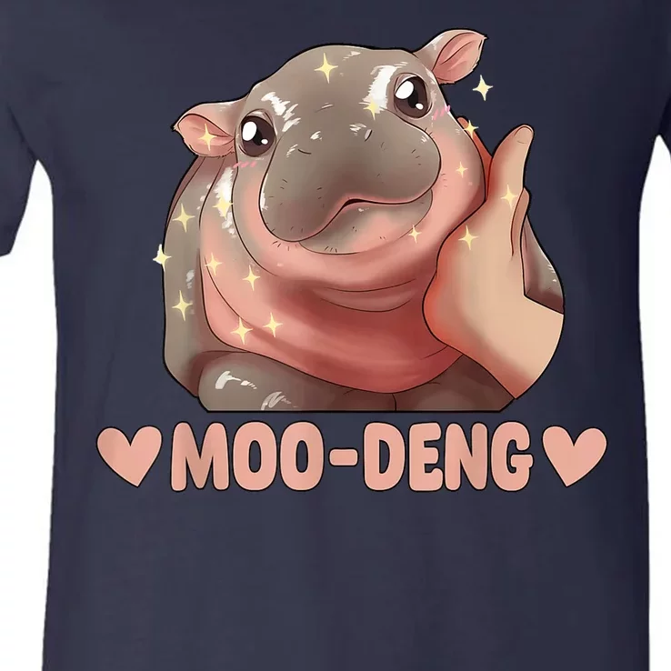 Moo Deng V-Neck T-Shirt