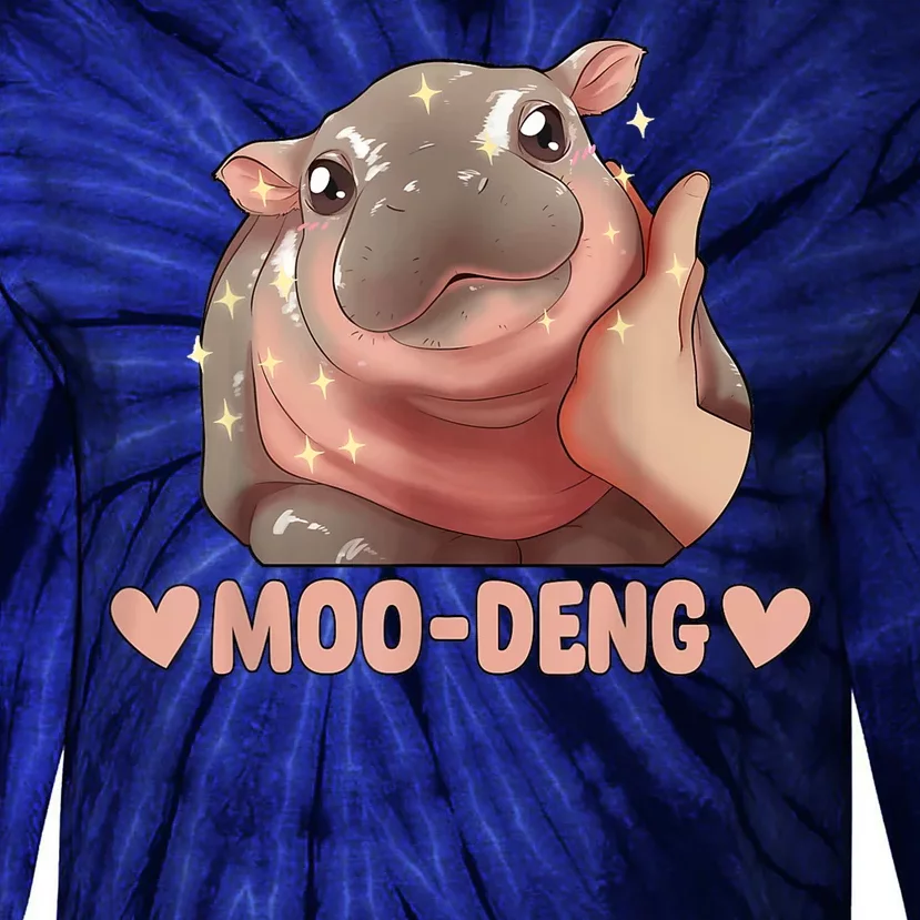 Moo Deng Tie-Dye Long Sleeve Shirt