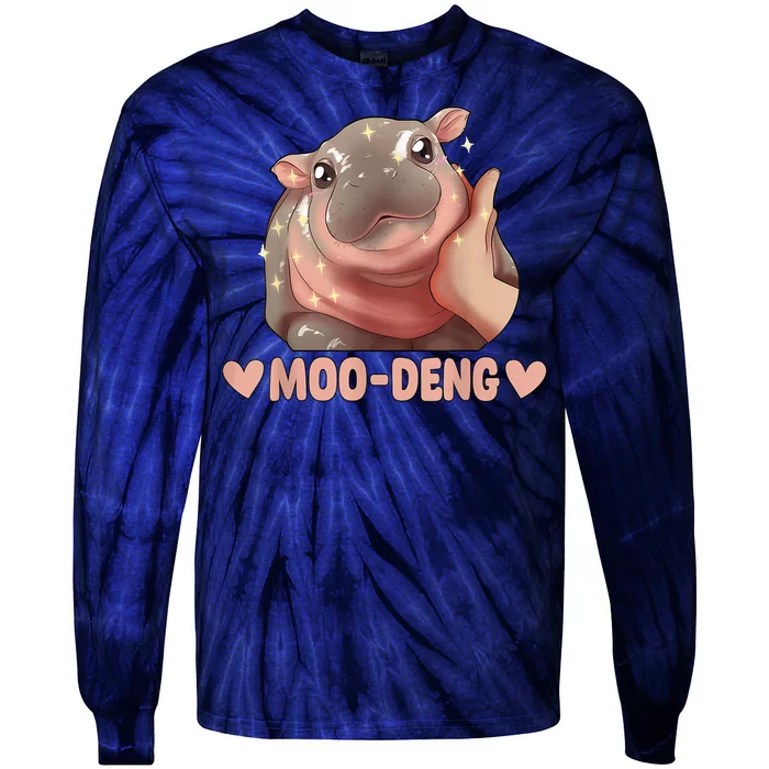 Moo Deng Tie-Dye Long Sleeve Shirt