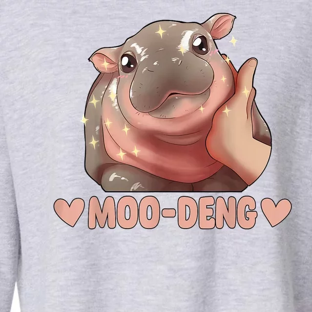 Moo Deng Cropped Pullover Crew