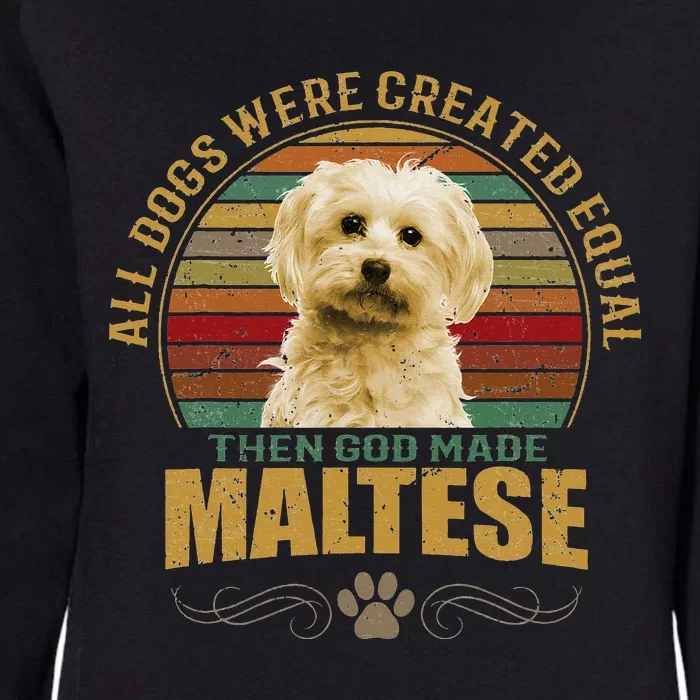 Maltese Dog Womens California Wash Sweatshirt