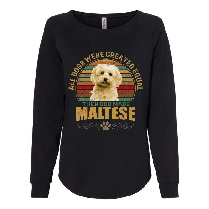 Maltese Dog Womens California Wash Sweatshirt