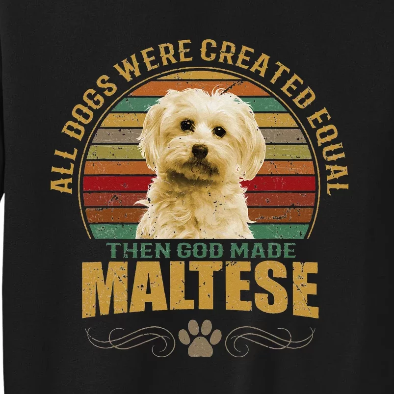 Maltese Dog Tall Sweatshirt