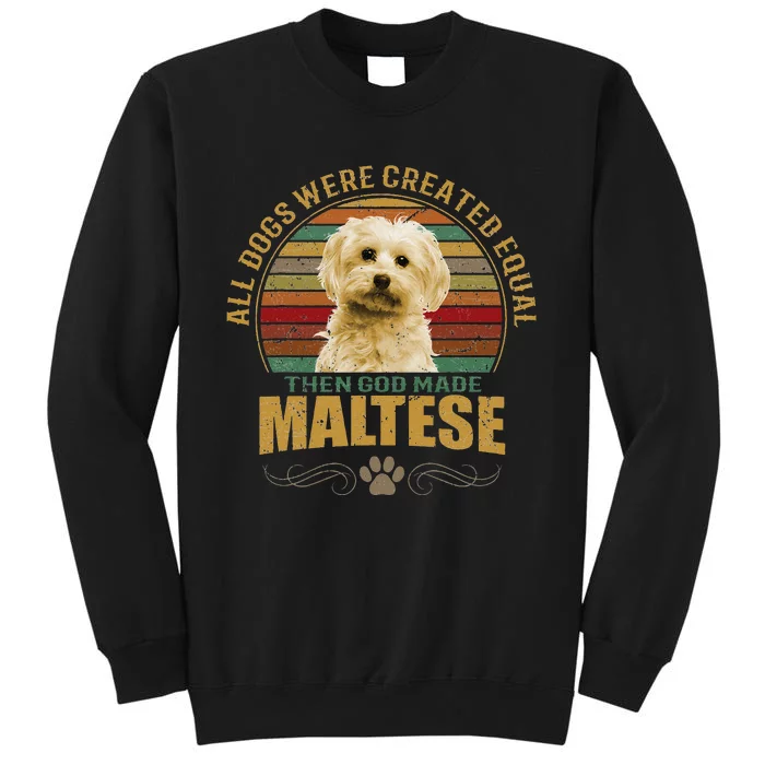 Maltese Dog Tall Sweatshirt