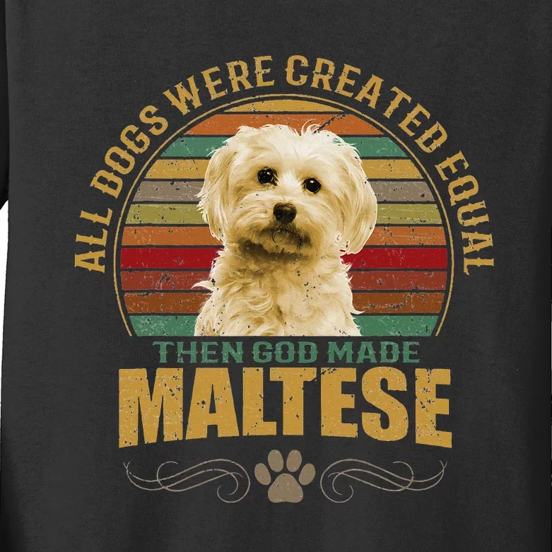 Maltese Dog Kids Long Sleeve Shirt