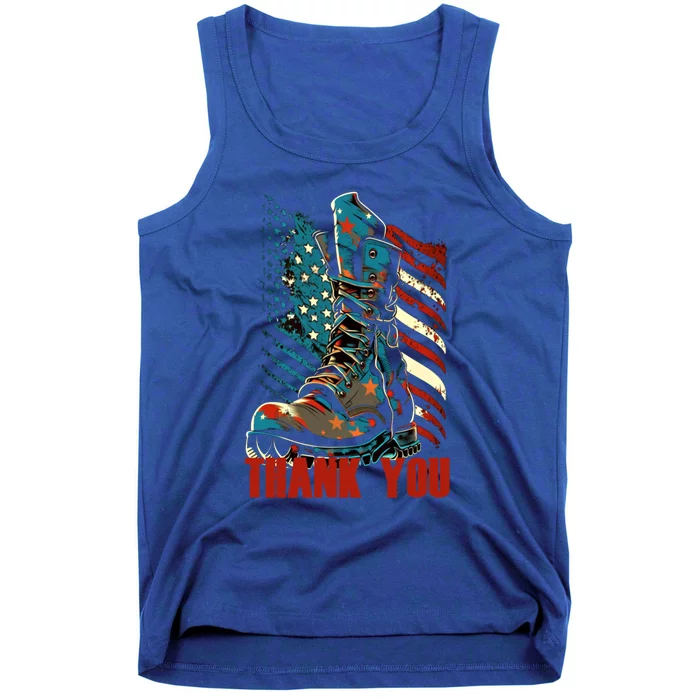 Memorial Day Military Boots American Usa Flag 4th Of July Gift Tank Top