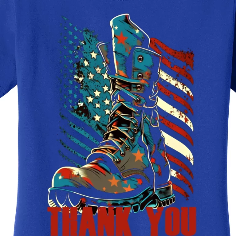 Memorial Day Military Boots American Usa Flag 4th Of July Gift Women's T-Shirt