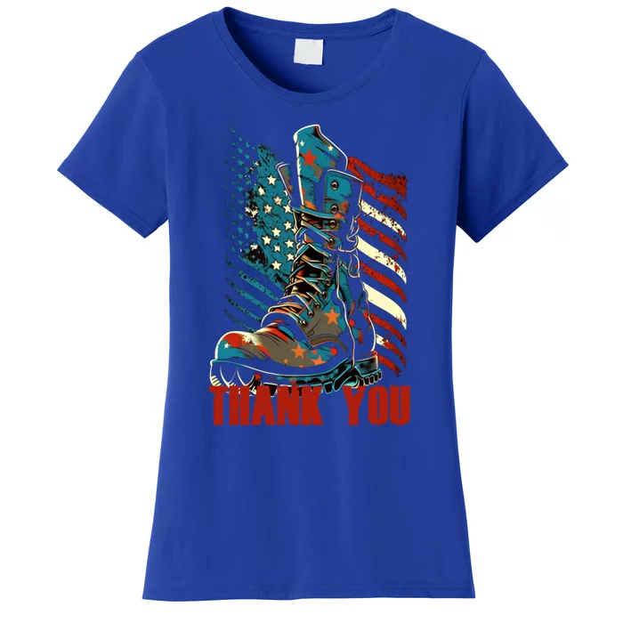 Memorial Day Military Boots American Usa Flag 4th Of July Gift Women's T-Shirt