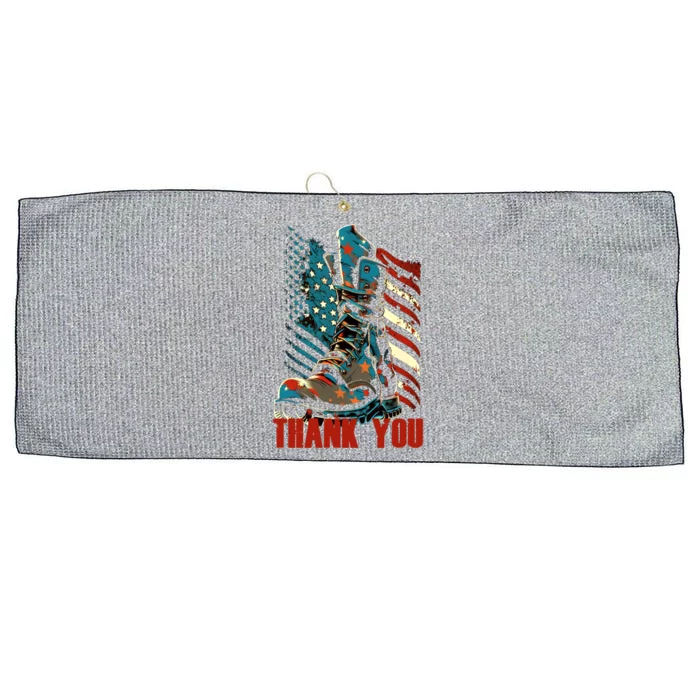 Memorial Day Military Boots American Usa Flag 4th Of July Gift Large Microfiber Waffle Golf Towel