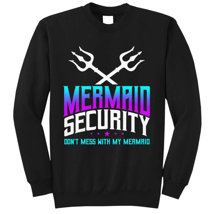 Mermaid Daddy Merdad Father's Day Merman Dad Papa Merfolk Tall Sweatshirt