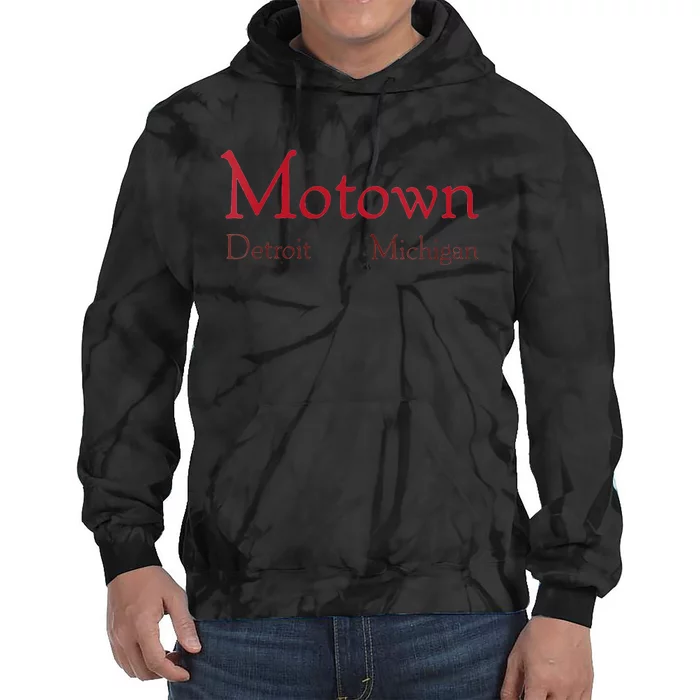 Motown Detroit Motor City Michigan Music Tie Dye Hoodie