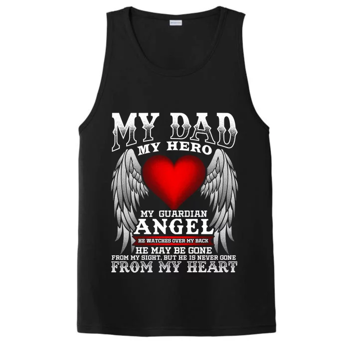 My Dad My Hero My Guardian Angel! Father's Day Gift Performance Tank