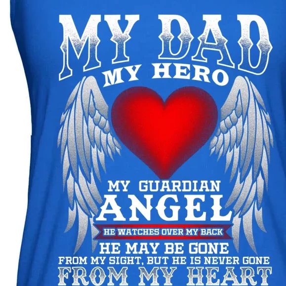 My Dad My Hero My Guardian Angel! Father's Day Gift Ladies Essential Flowy Tank