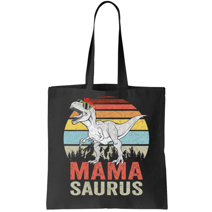 Mamasaurus Dinosaur Mama Saurus T Rex Funny Family Matching Tote Bag