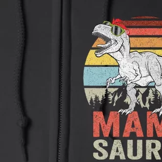 Mamasaurus Dinosaur Mama Saurus T Rex Funny Family Matching Full Zip Hoodie