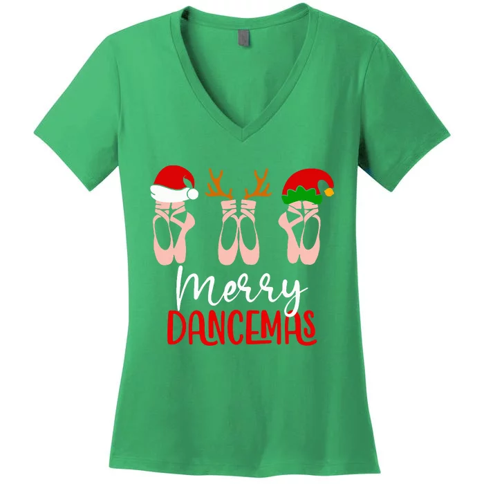 Merry Dancemas Women's V-Neck T-Shirt