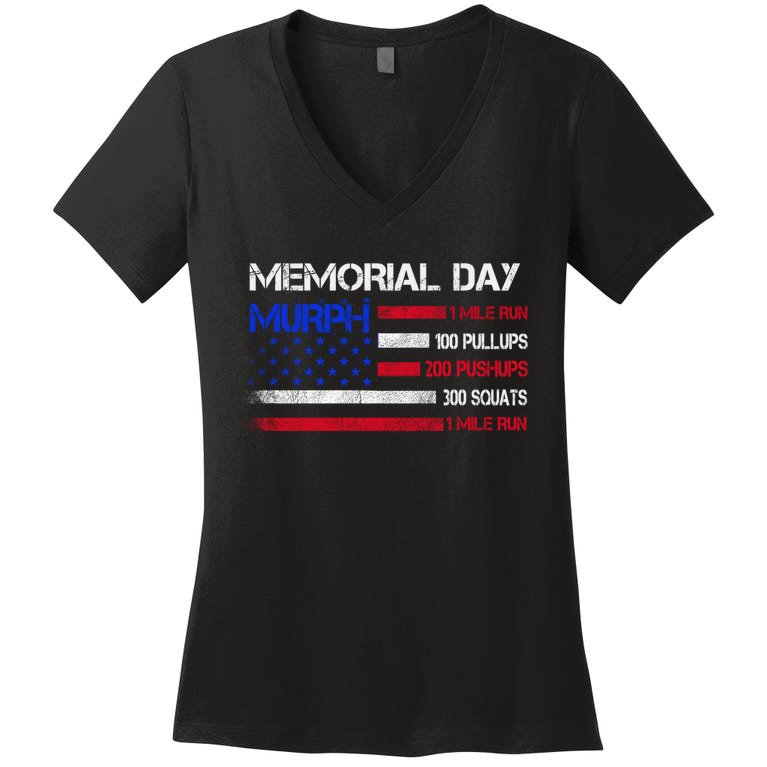 Memorial Day Murph Gift Us Military Gift Women's V-Neck T-Shirt