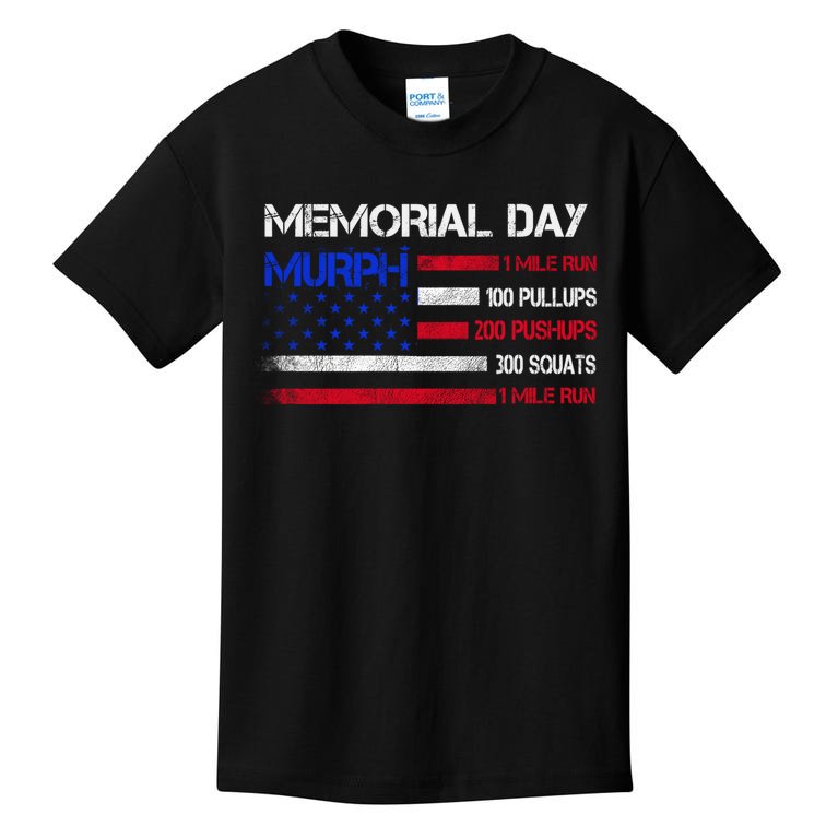 Memorial Day Murph Gift Us Military Gift Kids T-Shirt