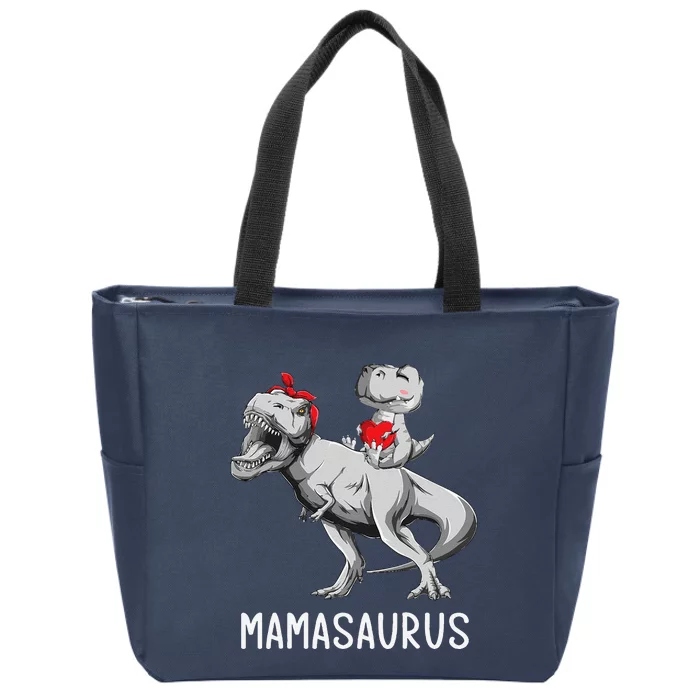 MotherS Day Mom Mamasaurus Dinosaur Mama T Rex Saurus Zip Tote Bag