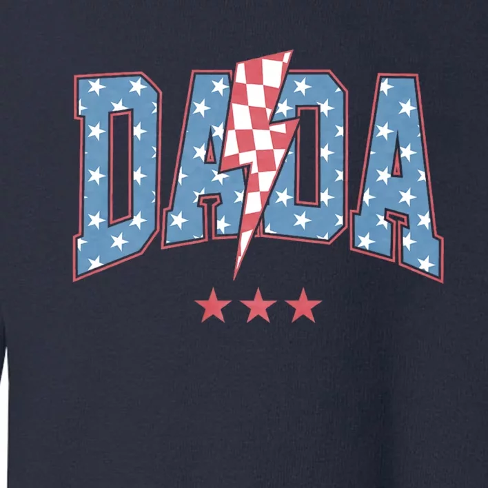 Mama Dada Mini 4th Of July American Family Matching Toddler Sweatshirt