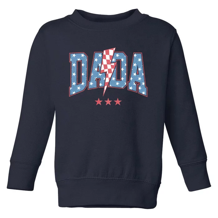 Mama Dada Mini 4th Of July American Family Matching Toddler Sweatshirt